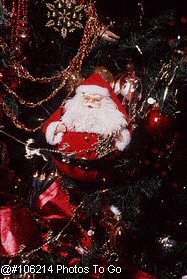 Christmas decorations on tree